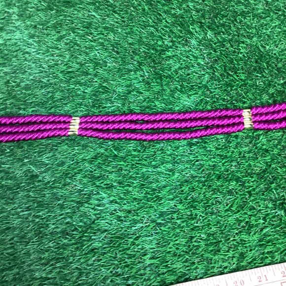 Vintage Gutos West Germany Purple Braided Rope & Rhinestone Belt S/M main image 5